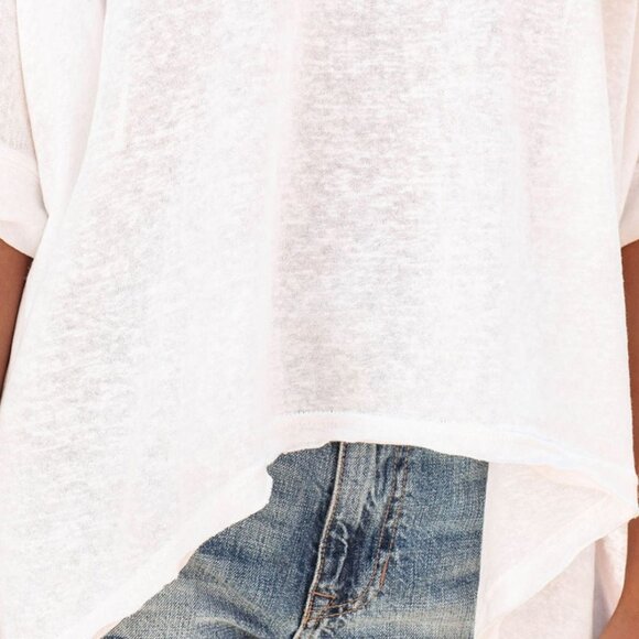 New Boutique Spring Drop: White Batwing Sleeve Tunic Oversized T Shirt - Picture 8 of 11